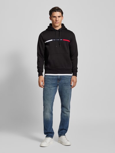 Tommy Hilfiger Hoodie met labelstitching Zwart - 1