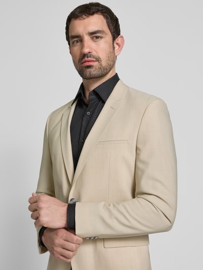 HUGO Slim Fit 2-Knopf-Sakko mit Reverskragen Modell 'Arti' Sand 3