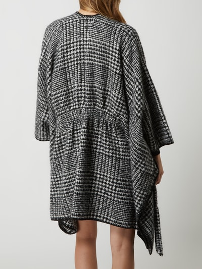 Liu Jo White Oversized poncho met pied-de-poule Zwart - 5