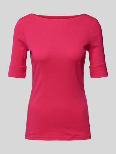 Lauren Ralph Lauren T-Shirt mit U-Boot-Ausschnitt Modell 'JUDY' Pink 2