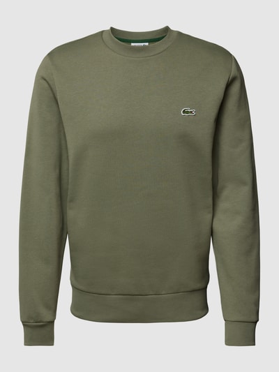 Lacoste Sweatshirt in Melange-Optik Oliv 2