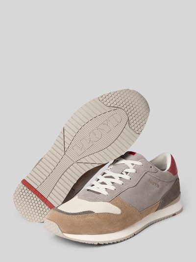 Lloyd Sneakers van leer met labeldetail, model 'ELMORE' Lichtgrijs - 4
