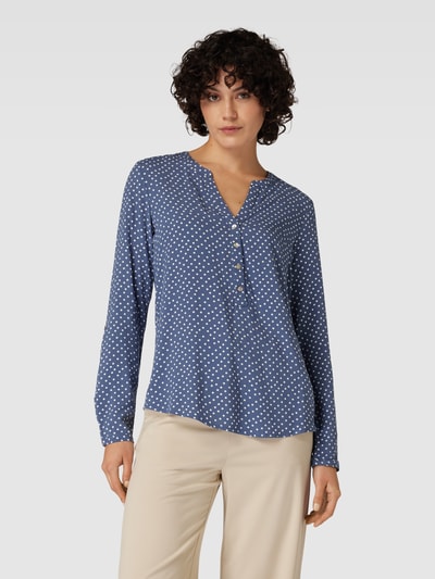 Montego Blusenshirt mit Allover-Muster Rauchblau 4