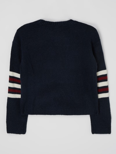 Pepe Jeans Sweter z logo z froty model ‘Xay’ Granatowy 3