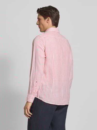 SEIDENSTICKER Slim Fit Leinenhemd aus reinem Leinen mit Kentkragen DUNKEL GELB 5