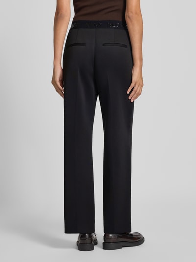 s.Oliver BLACK LABEL Straight leg broek met elastische band Zwart - 5