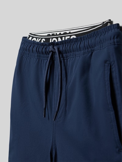 JACK & JONES regular fit zwemshort met logodetail model 'Maui' Marineblauw - 2