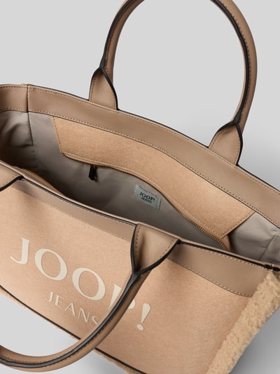 JOOP! Jeans Torba shopper z nadrukiem z logo model 'Yvette' Beżowy 5