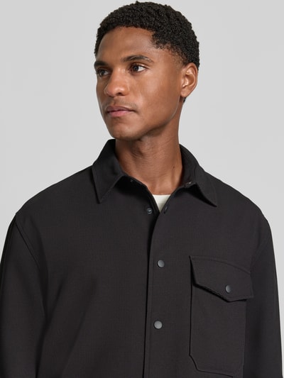 Antony Morato Regular fit hemdjack met viscose model 'SANTIAGO' Zwart - 3