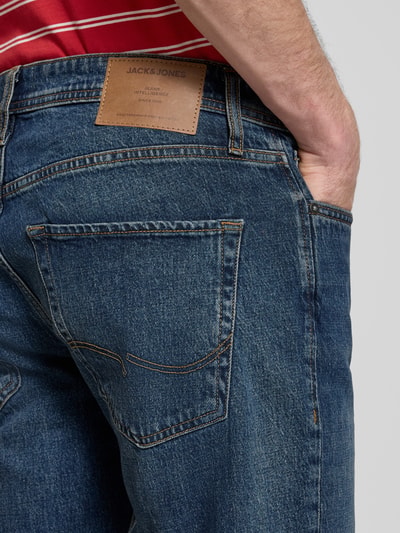 JACK & JONES Straight Fit Jeans im 5-Pocket-Design Modell 'MIKE' Dunkelblau 3