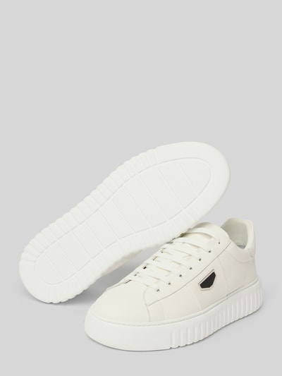 Antony Morato Ledersneaker mit Label-Applikation Weiss 4