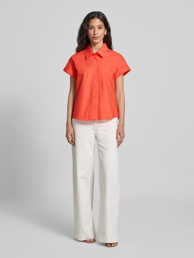Luisa Cerano Relaxed Fit Bluse mit Kappärmeln Koralle 1