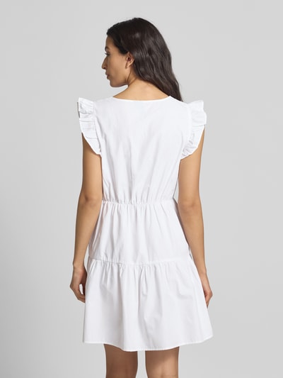 Vero Moda Sukienka casualowa o luźnym kroju z dodatkiem bawełny model ‘FANNI’ Biały 5