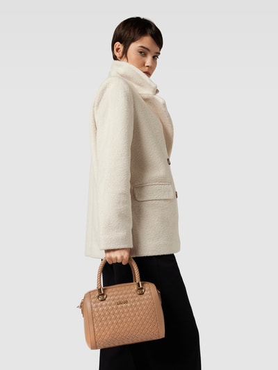 Liu Jo White Handtasche in Flecht-Optik Modell 'MANH' Camel 1