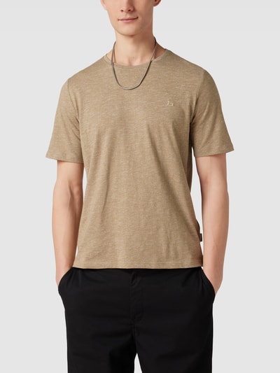 Blend T-Shirt mit Strukturmuster Beige 4