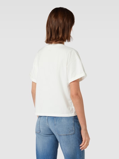Bash T-shirt z okrągłym dekoltem model ‘ROSIE’ Złamany biały 5