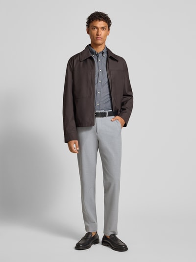 SELECTED HOMME Slim fit chino met viscose, model '175' Lichtgrijs gemêleerd - 1