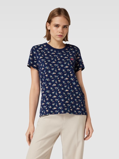 Levi's® T-shirt met gebloemd all-over motief Rookblauw - 4