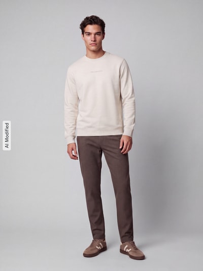 Marc O'Polo DENIM Regular Fit Sweatshirt aus reiner Baumwolle Sand 1