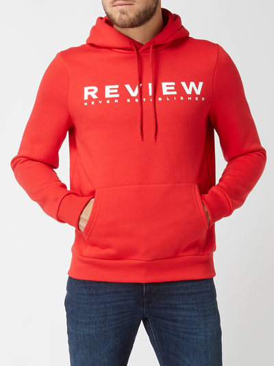 REVIEW Hoodie mit Logo-Print Rot 3