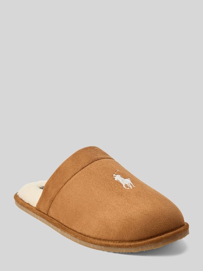 Polo Ralph Lauren Hausschuh mit Fleece-Innenfutter Cognac 1