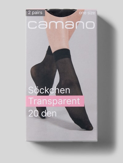 camano Socken mit elastischem Bund Modell 'Basic' Black 3