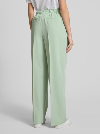 Tom Tailor Denim Loose fit wide leg paperbagbroek met tunnelkoord Rietgroen - 5