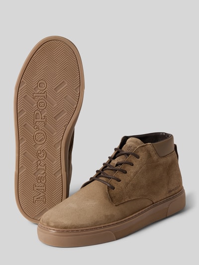 Produktfoto, Sneaker aus echtem Rindsleder Modell 'MALTE 11' von Marc O'Polo, braune Farbtöne, glatte und rau strukturierte Oberfläche, Herren Sneaker von Marc O'Polo
