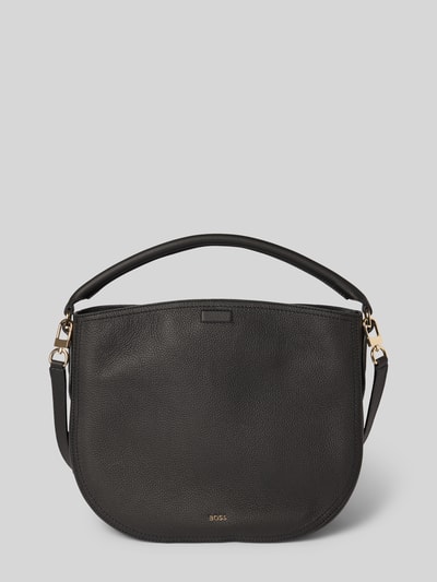 BOSS Torba na ramię ze skóry naturalnej model ‘LENAH’ Czarny 2