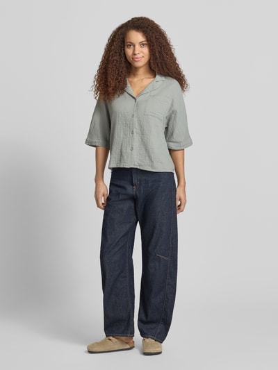 ONLY regular fit overhemdblouse van puur katoen model 'THYRA' Rietgroen - 1