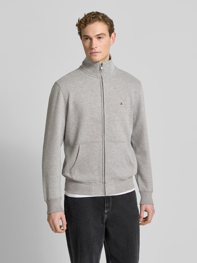 Tommy Hilfiger Regular fit sweatjack van katoenmix Middengrijs gemêleerd - 4