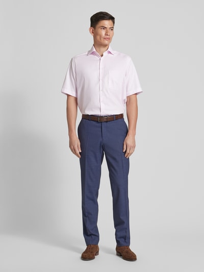 Eterna Comfort Fit Business-Hemd mit Allover-Muster Rosa 1