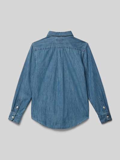 Polo Ralph Lauren Teens Regular fit jeansoverhemd met button-downkraag Blauw - 3