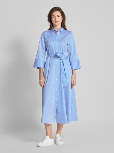 Christian Berg Woman Sukienka koszulowa z wzorem w paski Błękitny 4