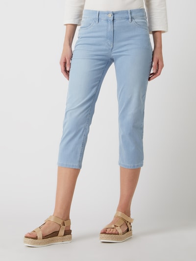 Zerres Slim fit capri-jeans met stretch, model 'Cora'  Lichtblauw - 4