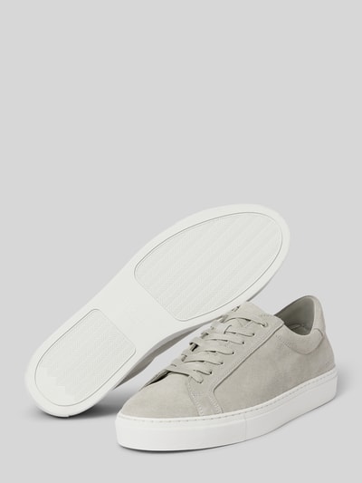 DIGEL Leren sneakers met labeldetail, model 'Summer' Lichtgrijs - 4