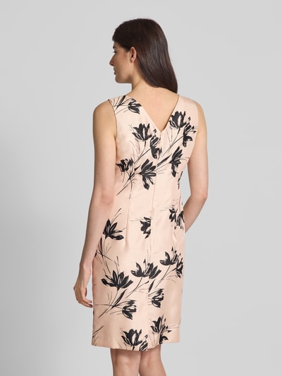 Christian Berg Cocktail Knielanges Cocktailkleid mit Rundhalsausschnitt Hellrosa Melange 5