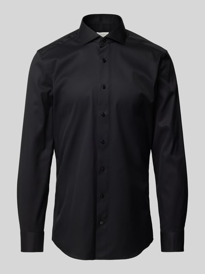 Eterna Slim Fit Businesshemd aus Twill Black 2