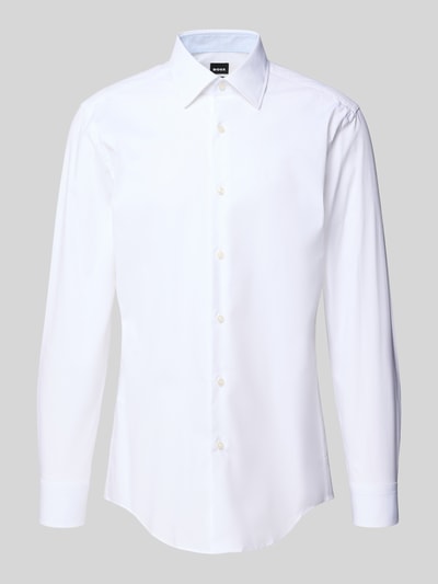 BOSS Koszula biznesowa o kroju slim fit z mieszanki bawełny model „H-HANK” Biały 2