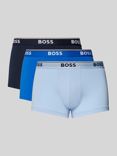 BOSS Boxershort met elastische band met logo in een set van 3 stuks Blauw - 1