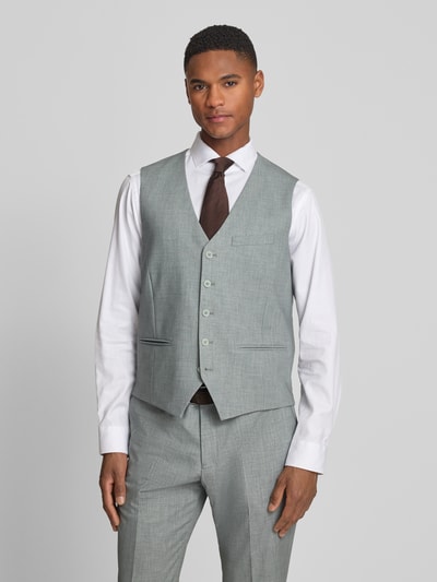 s.Oliver BLACK LABEL Regular Fit Anzugweste mit Viskose-Anteil  Hellgruen 4