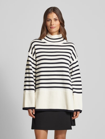 Marc O'Polo Oversize Strickpullover aus reiner Baumwolle im Breton-Stil  Ecru 4