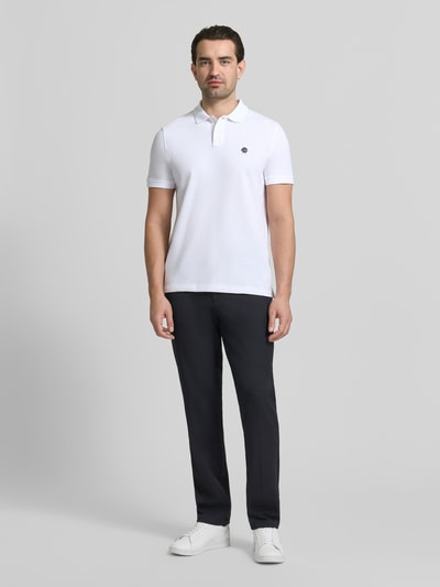 MCNEAL Slim Fit Poloshirt mit Logo-Stitching Weiss 1