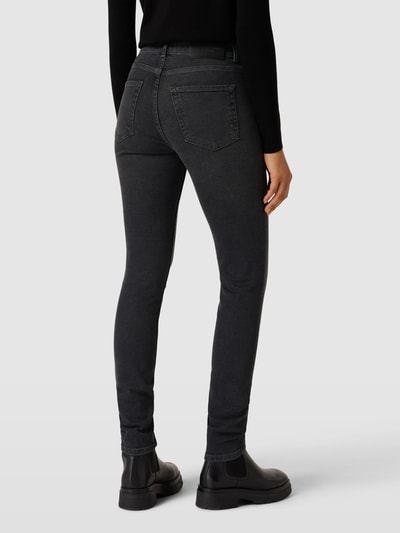 Marc O'Polo Skinny fit jeans met labeldetails Zwart - 5