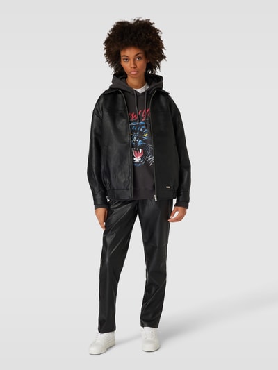 Tommy Jeans Oversized hoodie met motiefprint, model 'PANTHER' Zwart - 1