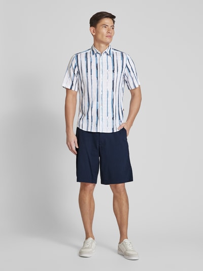 Tommy Hilfiger Bermuda met structuurmotief, model 'SEERSUCKER' Marineblauw - 1