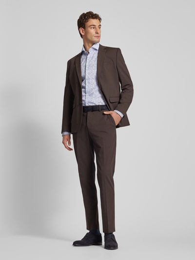 Eterna Slim Fit Businesshemd mit Haifischkragen Bleu 1