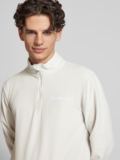 CHAMPION Fleecepullover mit Label-Stitching Sand 3