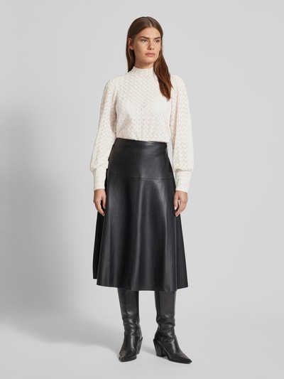 Vero Moda Regular Fit Spitzenbluse mit Ballonärmeln Modell 'BECCA' Hellgrau 1