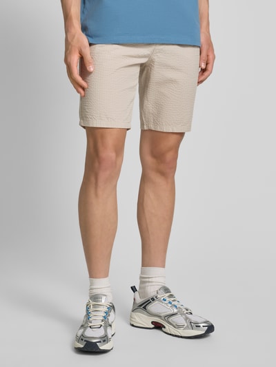 Only & Sons Regular Fit Shorts mit Strukturmuster Modell 'LEO LIFE' Beige 4